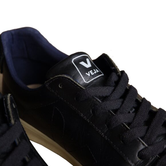 Veja Mens Black Leather Smart Sneaker Shoes Size 8 US - Picture 3 of 11